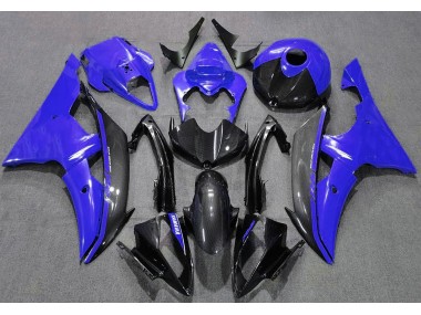 08-16 Azul Brillante & Fibra De Carbono R6 Carenados Moto
