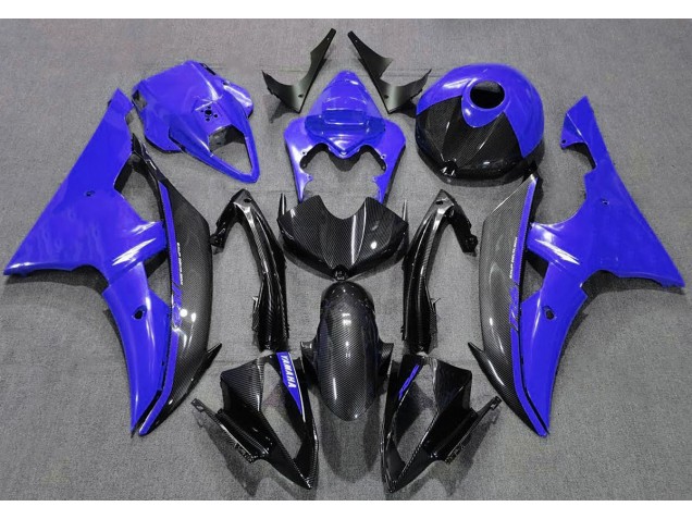 08-16 Azul Brillante & Fibra De Carbono R6 Carenados Moto 08-16 Azul Brillante & Fibra De Carbono R6 Carenados Moto