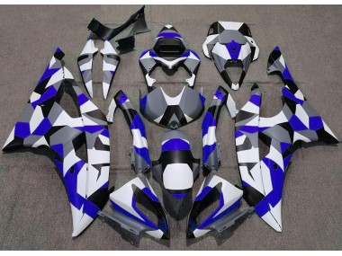 08-16 Azul Camuflaje Liso R6 Carenados Moto