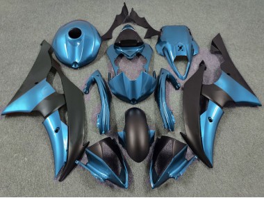 08-16 Azul Eléctrico & Negro Mate R6 Carenados Moto
