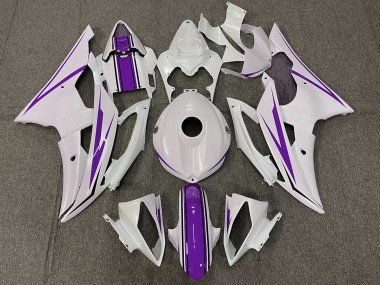 08-16 Blanco Brillante & Morado R6 Carenados Moto