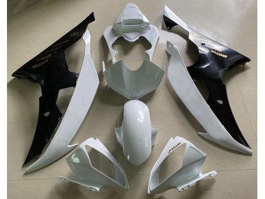 08-16 Blanco Brillante & Negro & Dorado R6 Carenados Moto