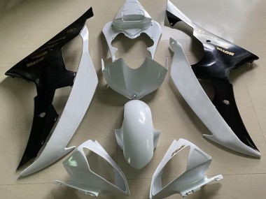 08-16 Blanco Brillante & Negro & Dorado R6 Carenados Moto