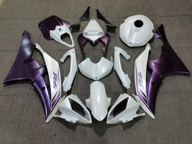 08-16 Blanco Mate & Morado R6 Carenados Moto 08-16 Blanco Mate & Morado R6 Carenados Moto
