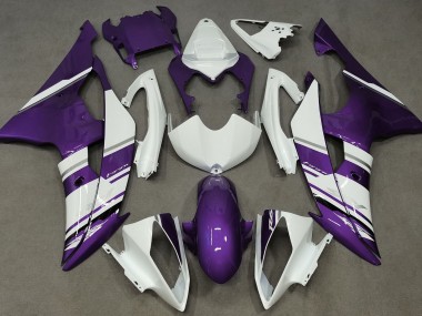 08-16 Estilo Blanco Brillante & Morado OEM R6 Carenados Moto