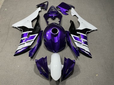 08-16 Estilo Morado Blanco & Negro OEM R6 Carenados Moto