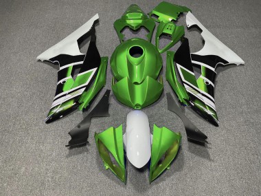 08-16 Estilo Verde Blanco & Negro OEM R6 Carenados Moto