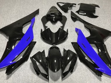 08-16 Negro Brillante & Azul R6 Carenados Moto