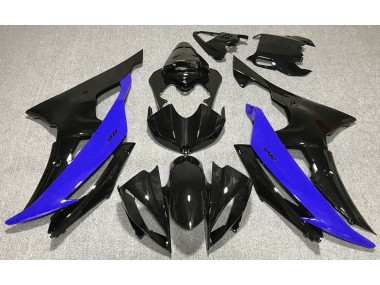 08-16 Negro Brillante & Azul R6 Carenados Moto