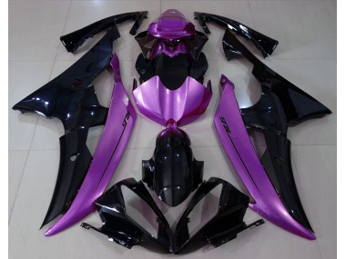08-16 Negro Brillante & Morado Rosa R6 Carenados Moto