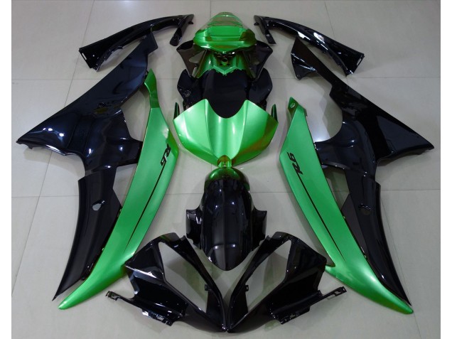 08-16 Negro Brillante & Verde Claro R6 Carenados Moto 08-16 Negro Brillante & Verde Claro R6 Carenados Moto