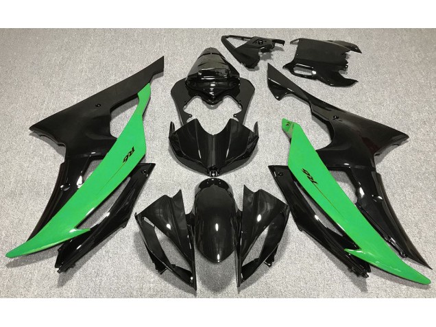 08-16 Negro Brillante & Verde R6 Carenados Moto 08-16 Negro Brillante & Verde R6 Carenados Moto