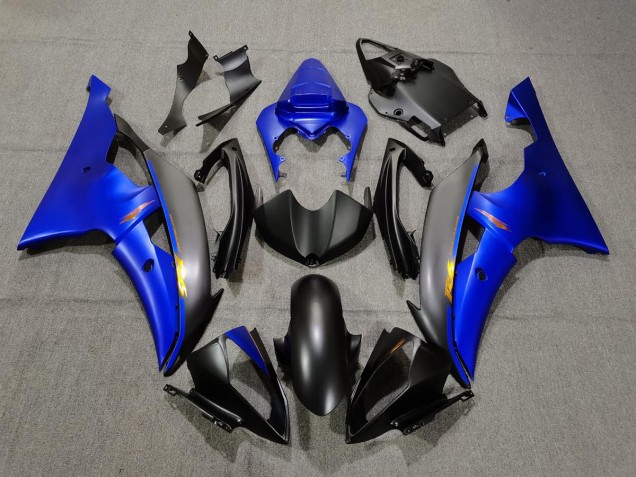 08-16 Negro Mate & Azul R6 Carenados Moto 08-16 Negro Mate & Azul R6 Carenados Moto