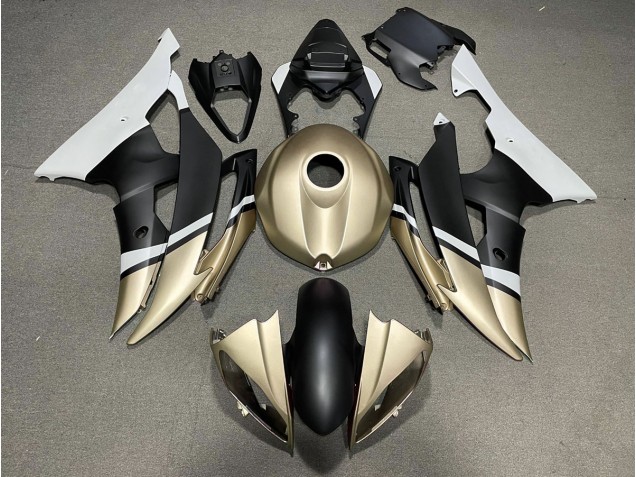 08-16 Negro Mate & Dorado R6 Carenados Moto 08-16 Negro Mate & Dorado R6 Carenados Moto
