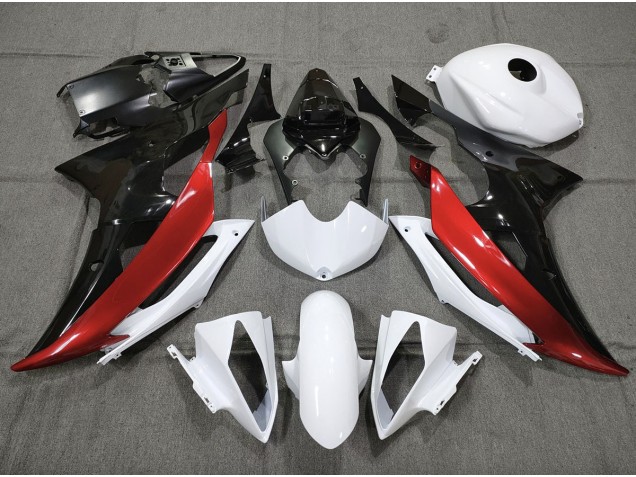 08-16 Personalizado Rojo Blanco & Negro R6 Carenados Moto 08-16 Personalizado Rojo Blanco & Negro R6 Carenados Moto