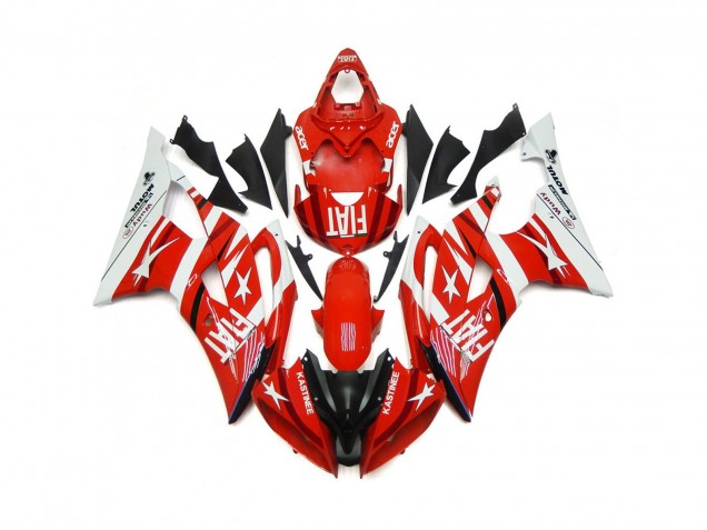 08-16 Rojo & Blanco Con Estrellas R6 Carenados Moto 08-16 Rojo & Blanco Con Estrellas R6 Carenados Moto