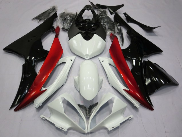08-16 Rojo Blanco & Negro R6 Carenados Moto 08-16 Rojo Blanco & Negro R6 Carenados Moto