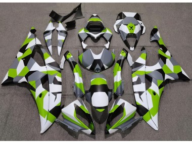 08-16 Verde Claro Camuflaje Llanura R6 Carenados Moto