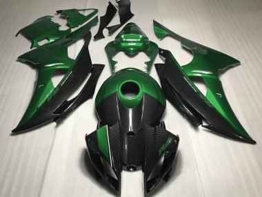 08-16 Verde Con Estilo Fibra De Carbono R6 Carenados Moto