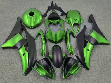 08-16 Verde & Negro Mate R6 Carenados Moto