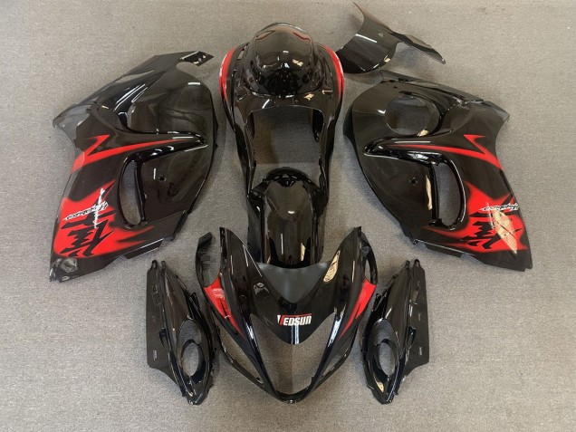 08-20 Negro Brillante Con Logotipos Rojos GSXR 1300 Carenados Moto 08-20 Negro Brillante Con Logotipos Rojos GSXR 1300 Carenados Moto