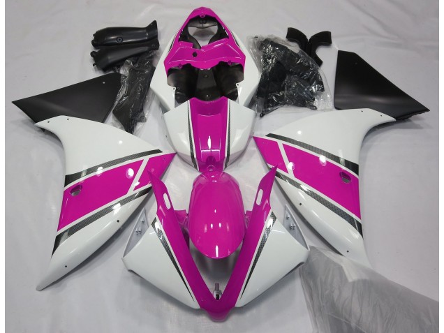 09-11 Blanco Brillante & Rosa R1 Carenados Moto 09-11 Blanco Brillante & Rosa R1 Carenados Moto