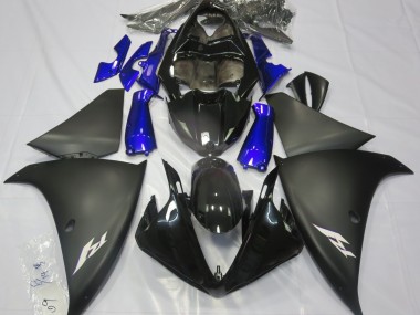 09-11 Negro Mate & Azul R1 Carenados Moto