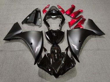 09-11 Negro Mate & Rojo R1 Carenados Moto