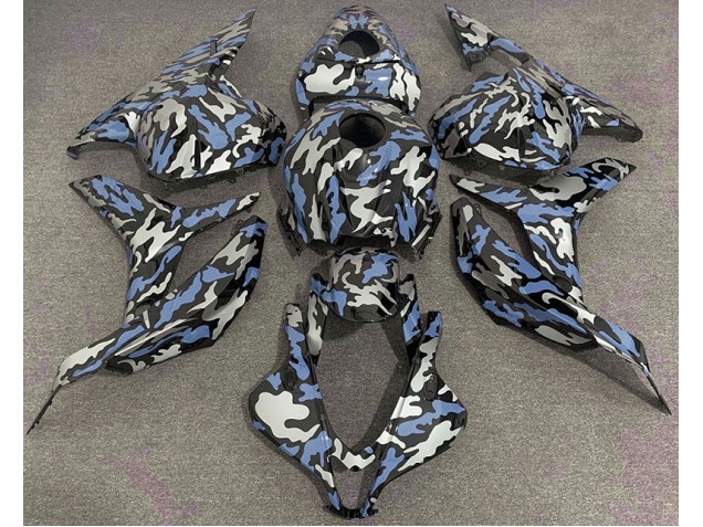 09-12 Azul & Plateado Camuflaje CBR600RR Carenados Moto 09-12 Azul & Plateado Camuflaje CBR600RR Carenados Moto