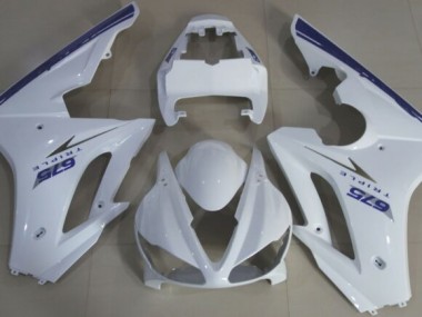 09-12 Estilo Azul Blanco OEM Daytona 675 Carenados Moto