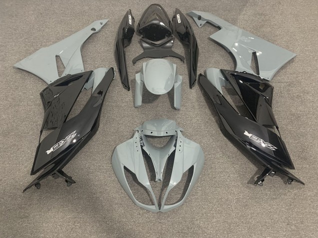 09-12 Gris Brillante & Negro ZX6R Carenados Moto 09-12 Gris Brillante & Negro ZX6R Carenados Moto