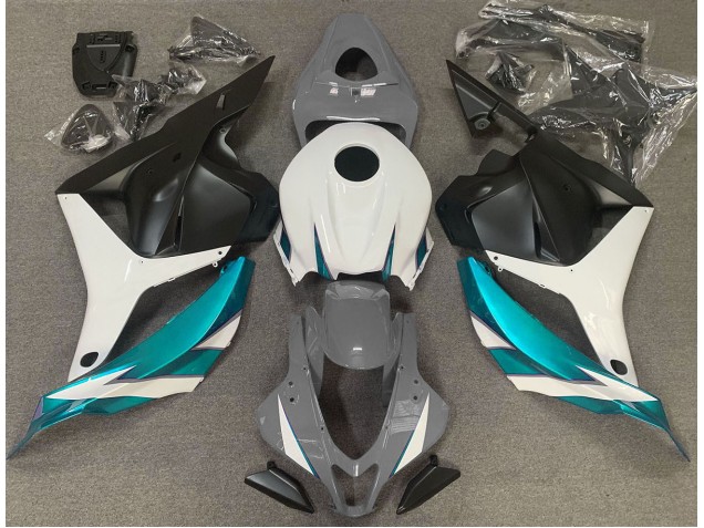 09-12 Gris Brillo Blanco & Azul Claro CBR600RR Carenados Moto 09-12 Gris Brillo Blanco & Azul Claro CBR600RR Carenados Moto
