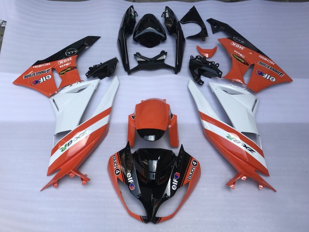 09-12 Naranja Brillante & Logotipos ZX6R Carenados Moto 09-12 Naranja Brillante & Logotipos ZX6R Carenados Moto