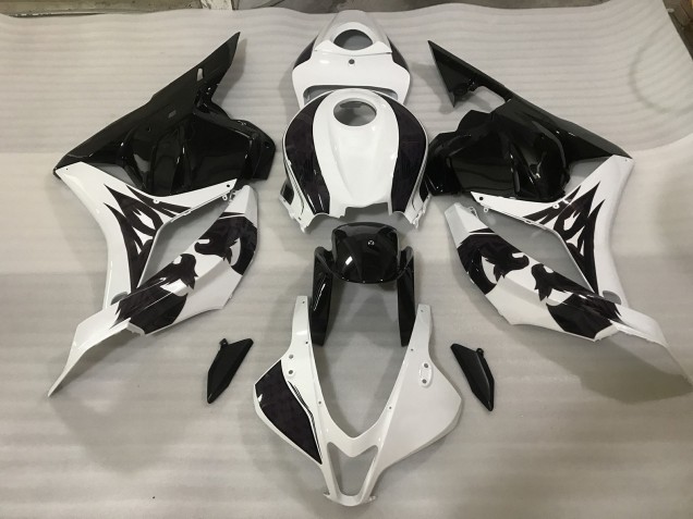 09-12 Negro / Blanco Personalizado CBR600RR Carenados Moto 09-12 Negro / Blanco Personalizado CBR600RR Carenados Moto