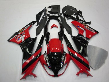 09-12 Negro Rojo ZX6R Carenados Moto