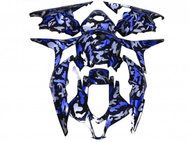 09-12 Nieve Azul Oscuro Camuflaje CBR600RR Carenados Moto