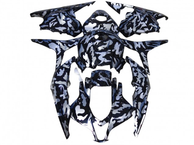 09-12 Nieve Plateada Camuflaje CBR600RR Carenados Moto 09-12 Nieve Plateada Camuflaje CBR600RR Carenados Moto
