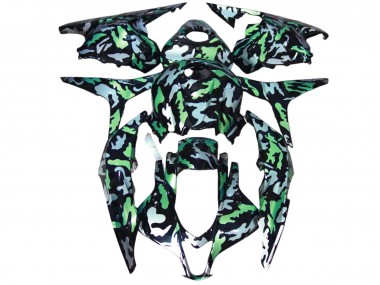 09-12 Nieve Verde Camuflaje CBR600RR Carenados Moto