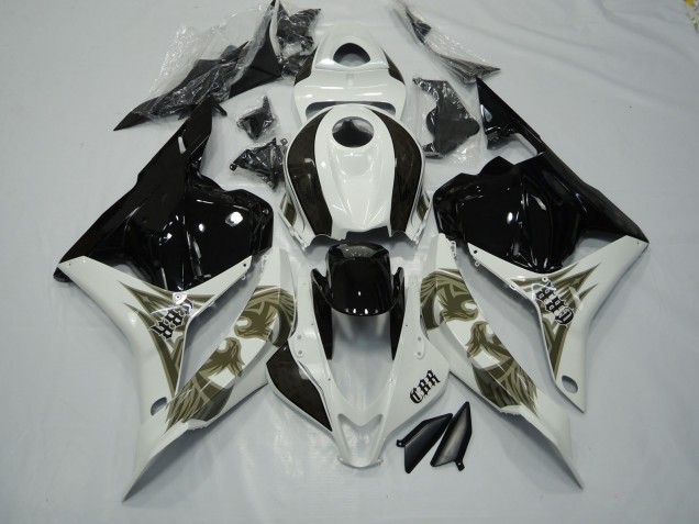 09-12 Oro Negro & Blanco CBR600RR Carenados Moto 09-12 Oro Negro & Blanco CBR600RR Carenados Moto