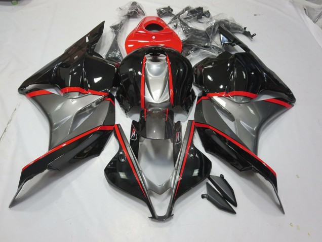 09-12 Pin Rojo Negro & Gris CBR600RR Carenados Moto 09-12 Pin Rojo Negro & Gris CBR600RR Carenados Moto