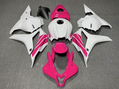09-12 Raya Lateral Rosa & Blanca CBR600RR Carenados Moto