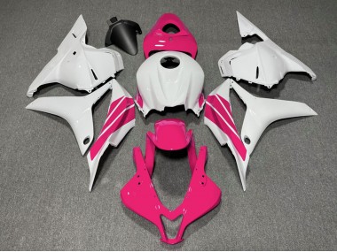 09-12 Raya Lateral Rosa & Blanca CBR600RR Carenados Moto