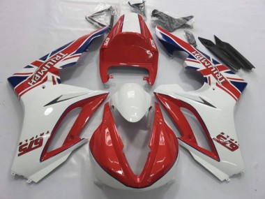 09-12 Rojo & Blanco Daytona 675 Carenados Moto