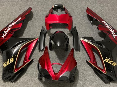 09-12 Rojo Brillante & Negro Daytona 675 Carenados Moto