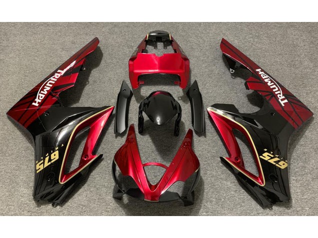 09-12 Rojo Brillante & Negro Daytona 675 Carenados Moto 09-12 Rojo Brillante & Negro Daytona 675 Carenados Moto