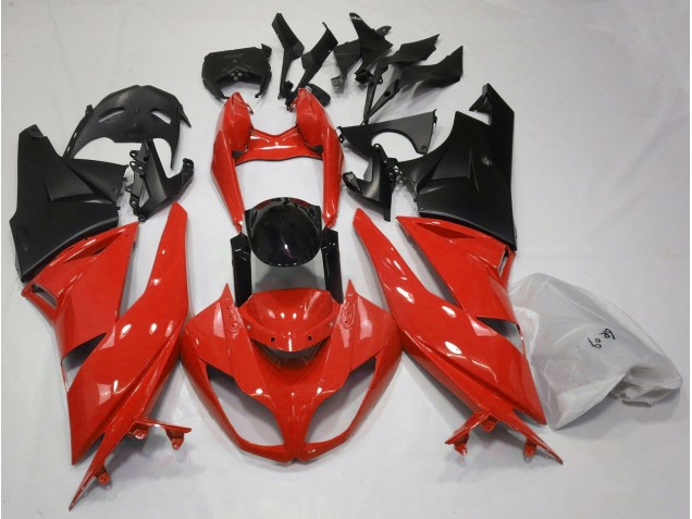 09-12 Rojo Brillante & Negro ZX6R Carenados Moto 09-12 Rojo Brillante & Negro ZX6R Carenados Moto