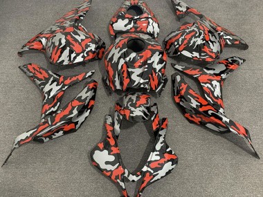 09-12 Rojo Gris Camuflaje CBR600RR Carenados Moto