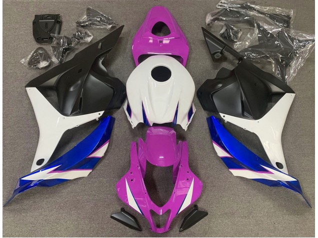 09-12 Rosa Brillo Blanco & Azul CBR600RR Carenados Moto 09-12 Rosa Brillo Blanco & Azul CBR600RR Carenados Moto
