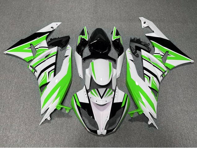 09-12 Verde Blanco & Negro Zag ZX6R Carenados Moto 09-12 Verde Blanco & Negro Zag ZX6R Carenados Moto