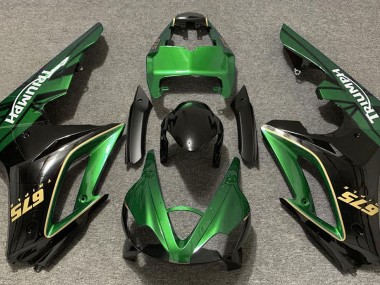 09-12 Verde Brillante & Negro Daytona 675 Carenados Moto